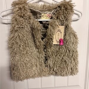 Mia Joy Kids Furry Tan Vest